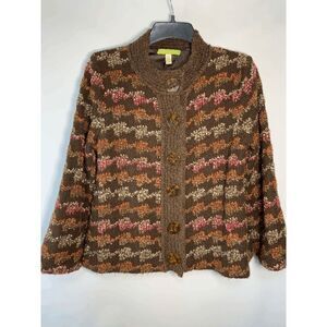 Sigrid Olsen Women's Blazer Jacket Lined Brown Medium